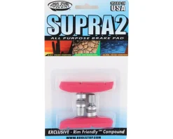 Kool Stop Supra 2 Brake Pads (Pink) (1 Pair) (All-Weather Compound) (Threaded)