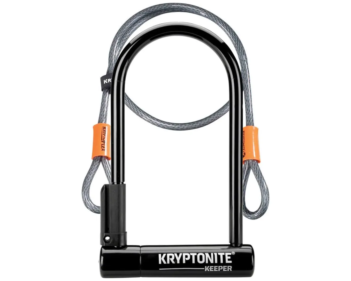 Kryptonite Keeper Standard U-Lock w/ 4' Flex Cable (8 x 4")