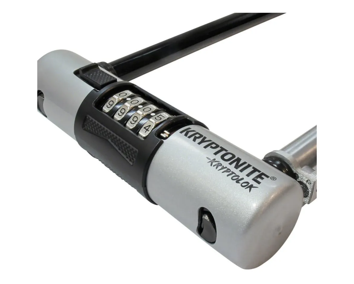 Kryptonite Kryptolok Combo U-Lock (Black/Grey) (4" x 9") (w/ Bracket)