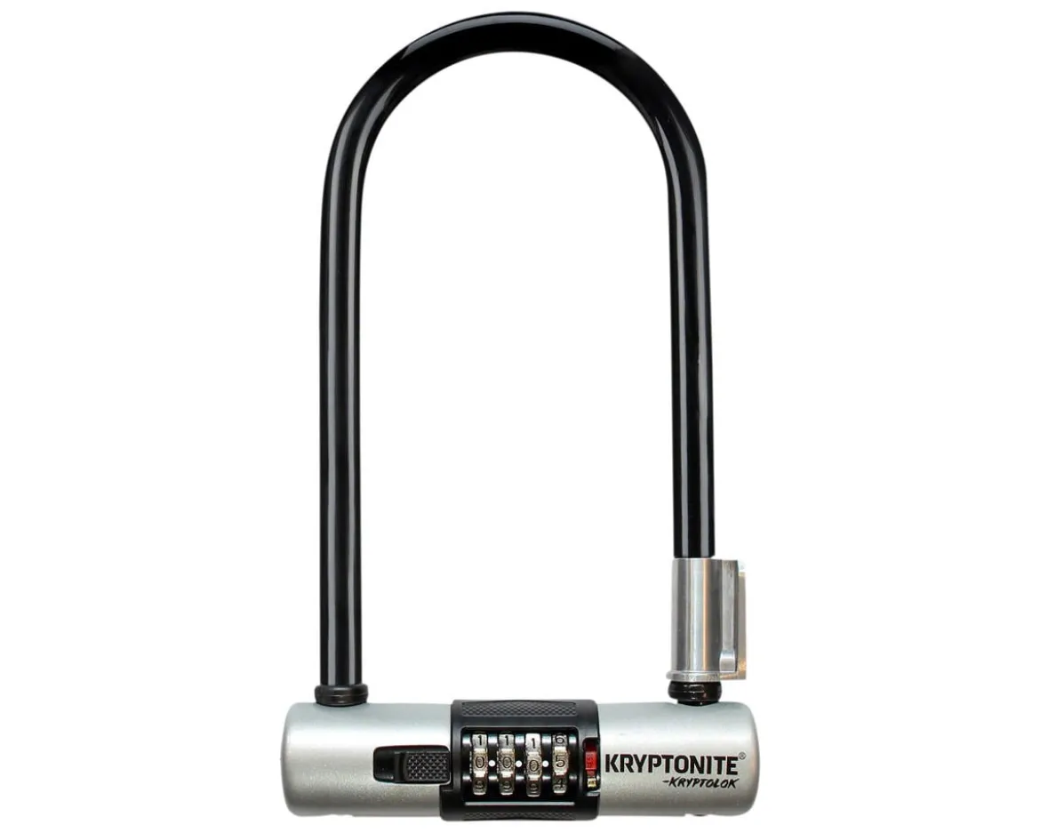 Kryptonite Kryptolok Combo U-Lock (Black/Grey) (4" x 9") (w/ Bracket)