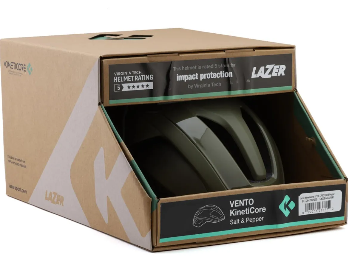 Lazer Vento KinetiCore Road Helmet (Salt And Pepper) (S)