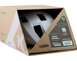 Lazer Lupo KinetiCore Mountain Helmet (Matte White) (Universal Adult)