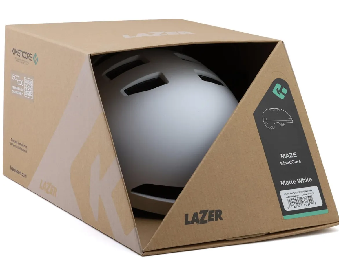 Lazer Maze KinetiCore Urban Helmet (Matte White) (S/M)