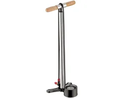 Lezyne Alloy Floor Drive Pump (Silver) (ABS-1 Pro Chuck) (Presta/Schrader Valve Compatible)