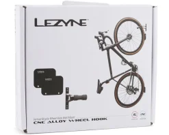 Lezyne CNC Alloy Wall Hook (Black) (1 Bike)