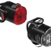 Lezyne Femto USB-C Drive Headlight & Tail Light Set (Black) (50/15 Lumen)