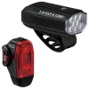 Lezyne Lite Drive 1200+/KTV Drive Pro+ Headlight & Taillight Set (Black) (1200/150 Lumens)