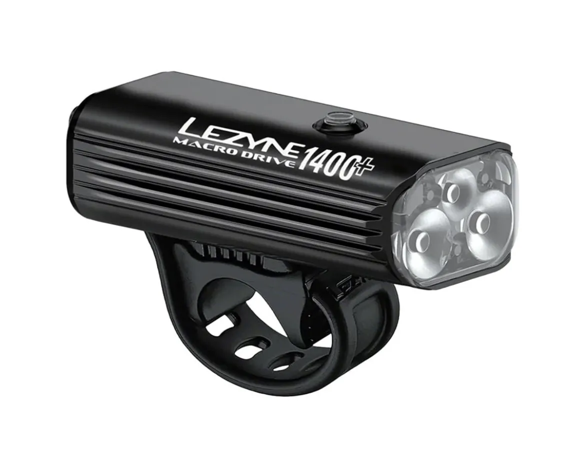 Lezyne Macro Drive 1400+ Front Headlight (Black) (1400 Lumens)