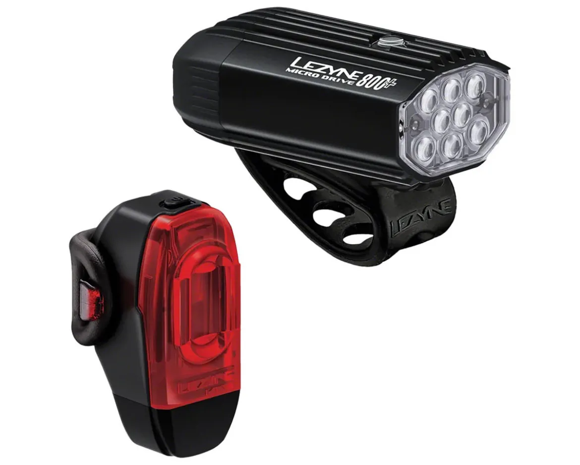 Lezyne Micro Drive 800+/KTV Drive+ Light Set (Black)