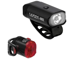Lezyne Mini Drive 400XL/Femto USB-C Drive Headlight & Tail Light Set (Black) (400/15 Lumens)