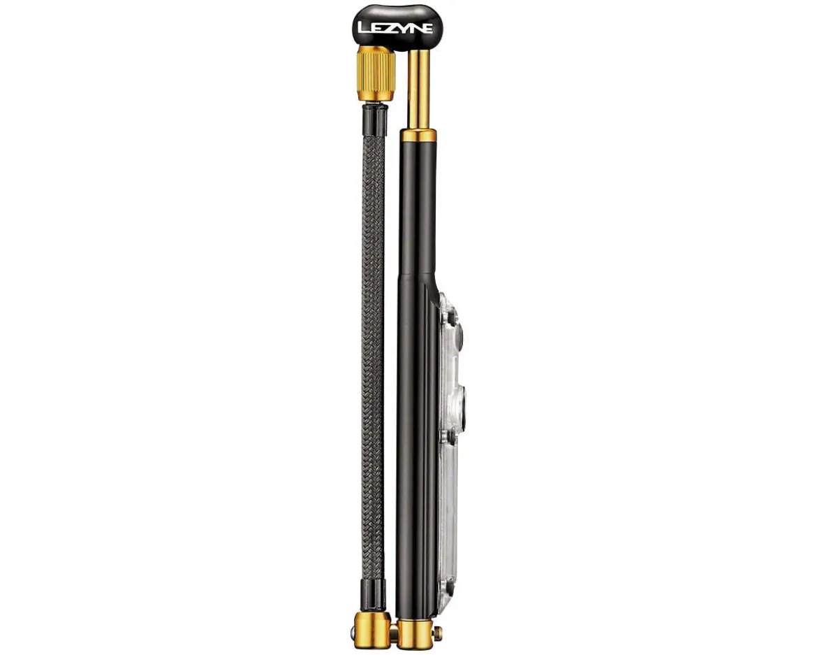 Lezyne Shock Drive Digital Suspension Pump (Black/Gold) (350 PSI)