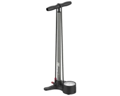 Lezyne Steel Floor Drive Pump (Grey) (ABS-1 Pro Chuck) (Presta/Schrader Valve Compatible)