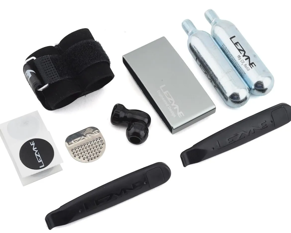 Lezyne Twin Kit CO2 Inflator & Tire Repair Kit (Black) (w/ 16g Cartridges)