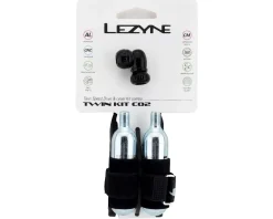 Lezyne Twin Kit CO2 Inflator & Tire Repair Kit (Black) (w/ 16g Cartridges)