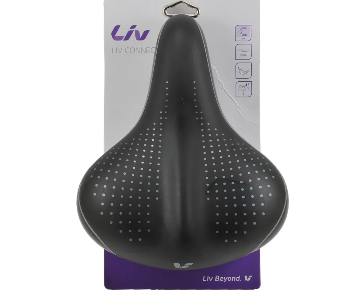 Liv Connect Comfort Women's Saddle (Black) (Steel Rails)
