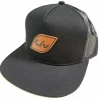 Liv Leather Patch Hat (Black)