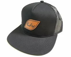 Liv Leather Patch Hat (Black)