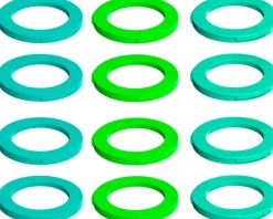 Magura 4-Piston Caliper Colored Cover Kit for One Caliper (Neon Green, Cyan, Mint)