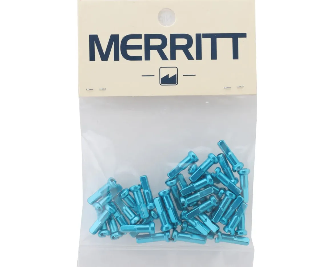 Merritt 14G Alloy Nipples (Light Blue) (Bag of 40)