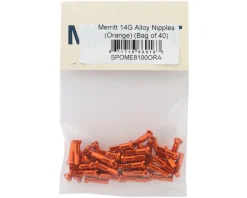 Merritt 14G Alloy Nipples (Orange) (Bag of 40)