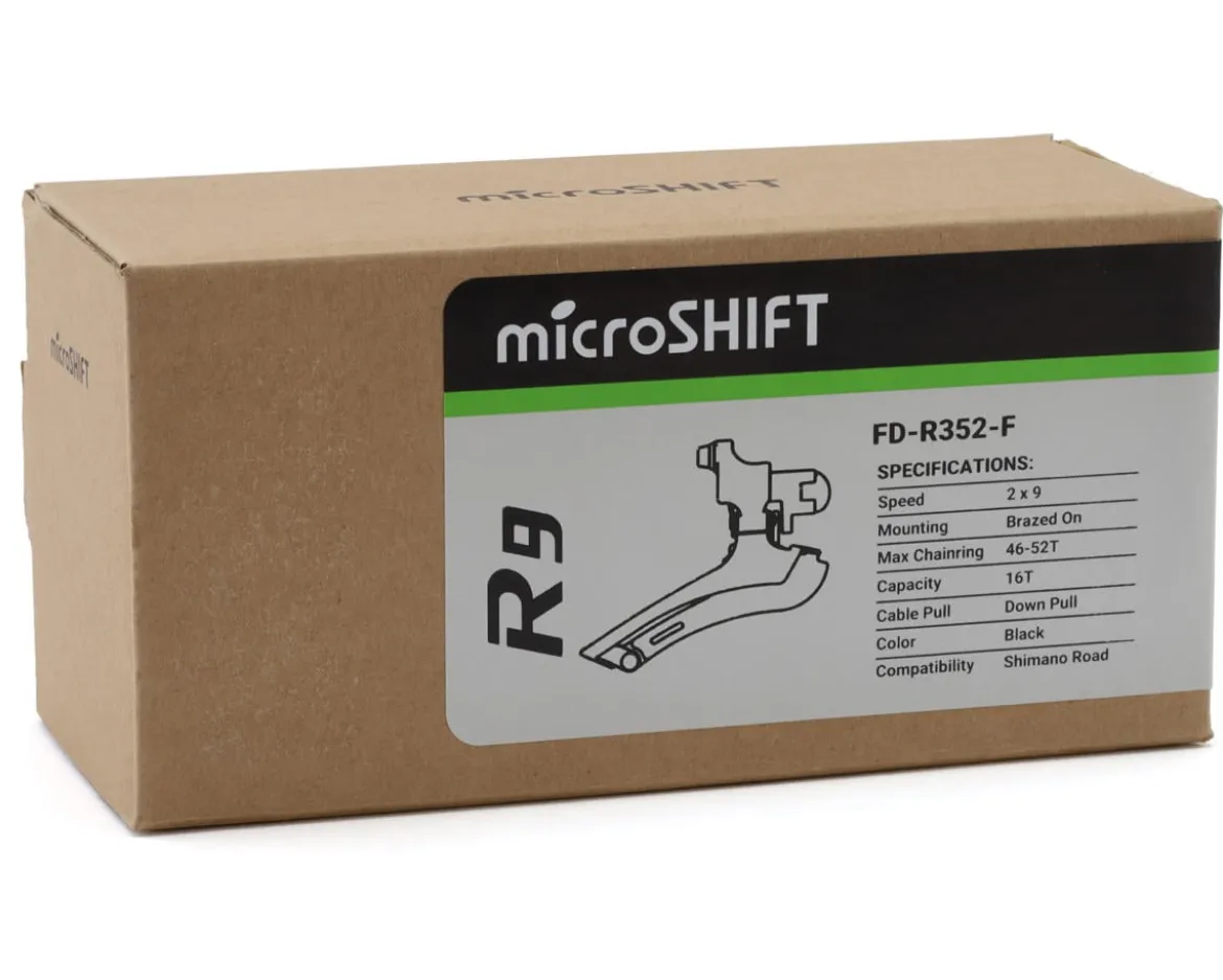 Microshift R9-F Front Derailleur (2 x 9 Speed) (Down Swing) (Bottom Pull) (Braze-On) (Shimano Road Compatible)