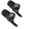 Microshift DS85 Twist Shifters (Black) (Pair) (2/3 x 8 Speed) (Shimano Compatible)