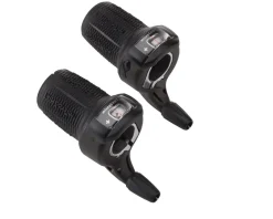 Microshift DS85 Twist Shifters (Black) (Pair) (2/3 x 8 Speed) (Shimano Compatible)