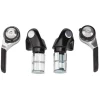 Microshift Road/Mountain Bar End Shifters (Silver/Black) (Pair) (2/3 x 9 Speed) (Shimano Compatible)