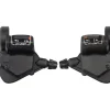 Microshift TS38 Thumb-Tap Shifter (Black) (Pair) (3 x 7 Speed) (w/ Optical Gear Indicator) (Shimano Compatible)