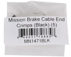 Mission Brake Cable End Crimps (Black) (5)