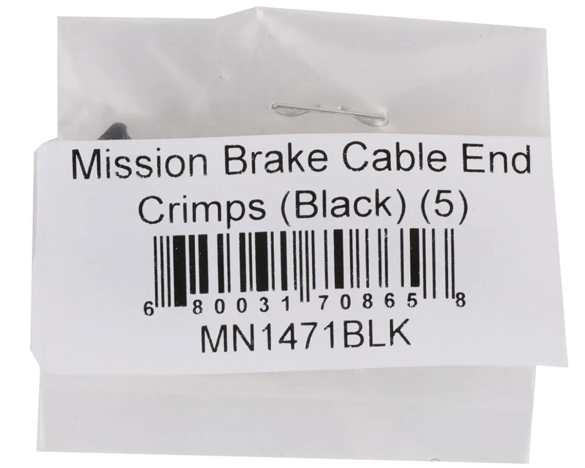 Mission Brake Cable End Crimps (Black) (5)