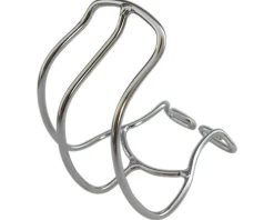 MKS Stainless Half Cage Toe Clips (Chrome) (Large) (Pair)