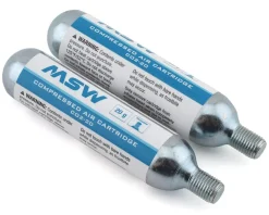 MSW CO2 Cartridges (Silver) (Threaded) (2 Pack) (20g)