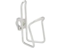 MSW Dimension Water Bottle Cage (Silver) (w/ Adjustable Handlebar Clamp)