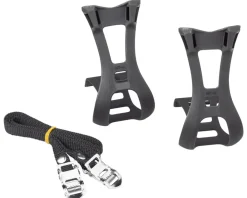 MSW Dimension Toe Clip & Strap Set (Black) (L/XL)