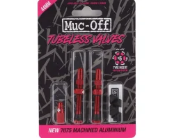 Muc-Off V2 Tubeless Presta Valves (Red) (Pair) (44mm)