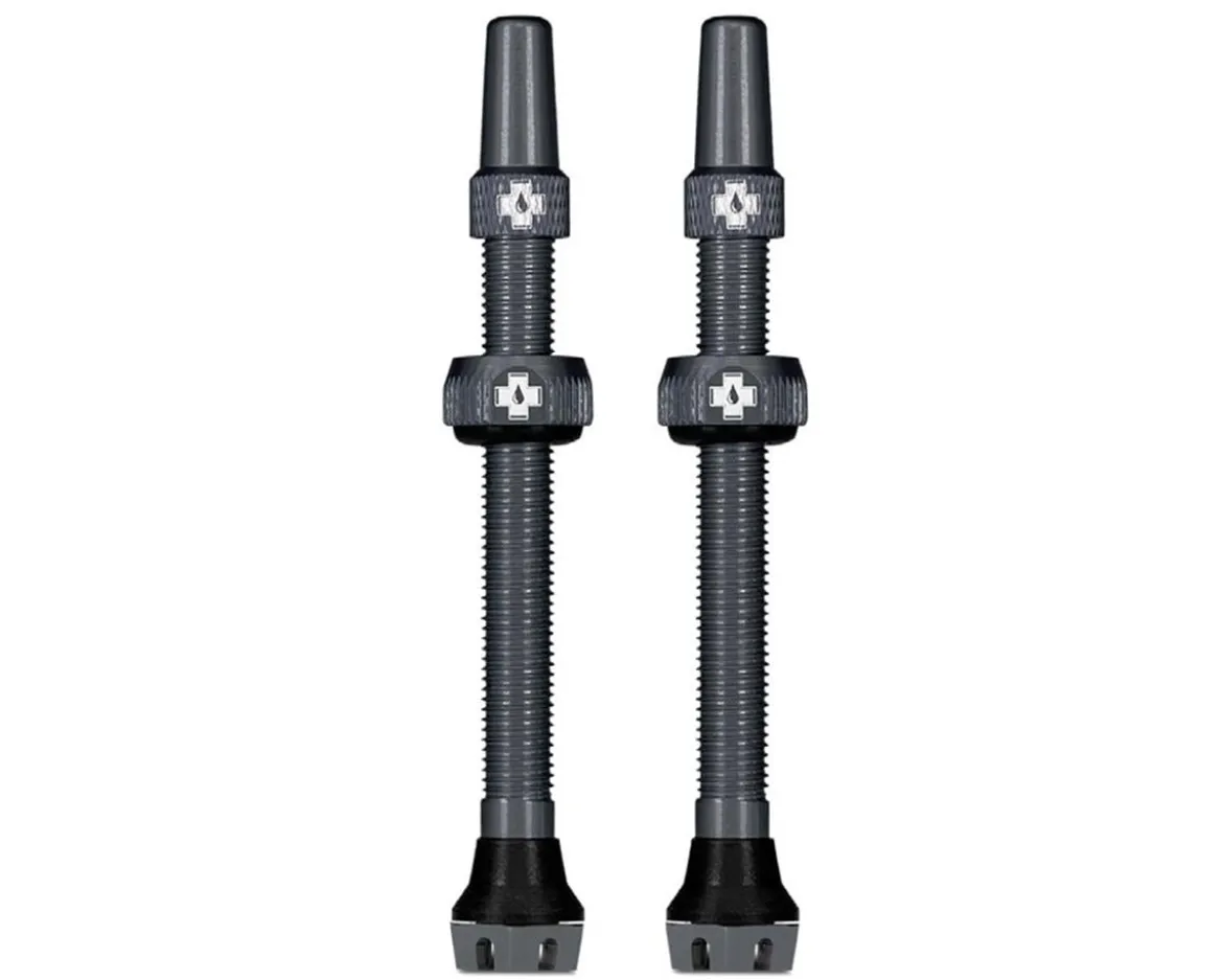 Muc-Off V2 Tubeless Presta Valves (Grey) (Pair) (44mm)