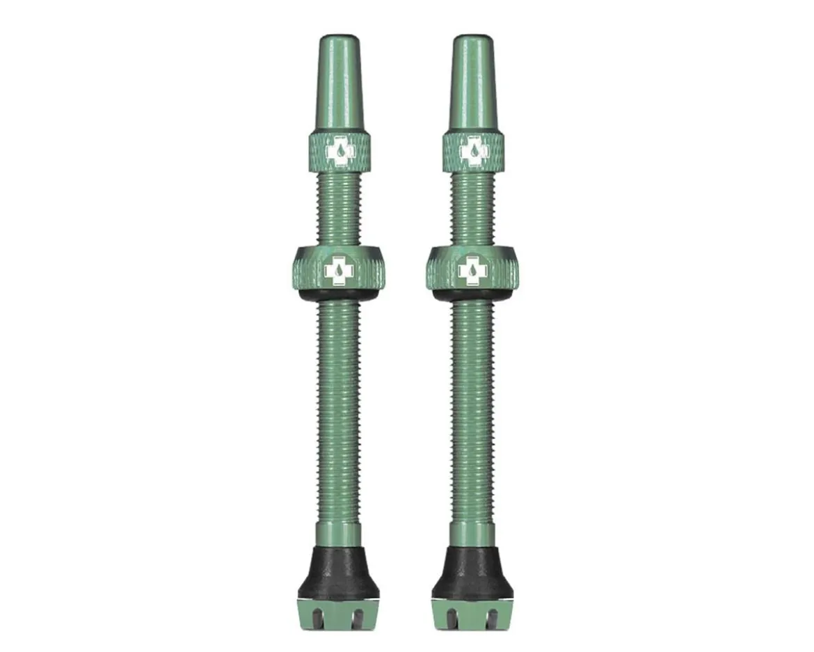 Muc-Off V2 Tubeless Presta Valves (Turquoise) (Pair) (44mm)