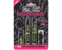 Muc-Off V2 Tubeless Presta Valves (Green) (Pair) (44mm)
