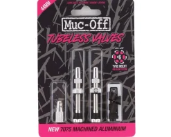 Muc-Off V2 Tubeless Presta Valves (Silver) (Pair) (44mm)