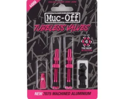 Muc-Off V2 Tubeless Presta Valves (Pink) (Pair) (44mm)