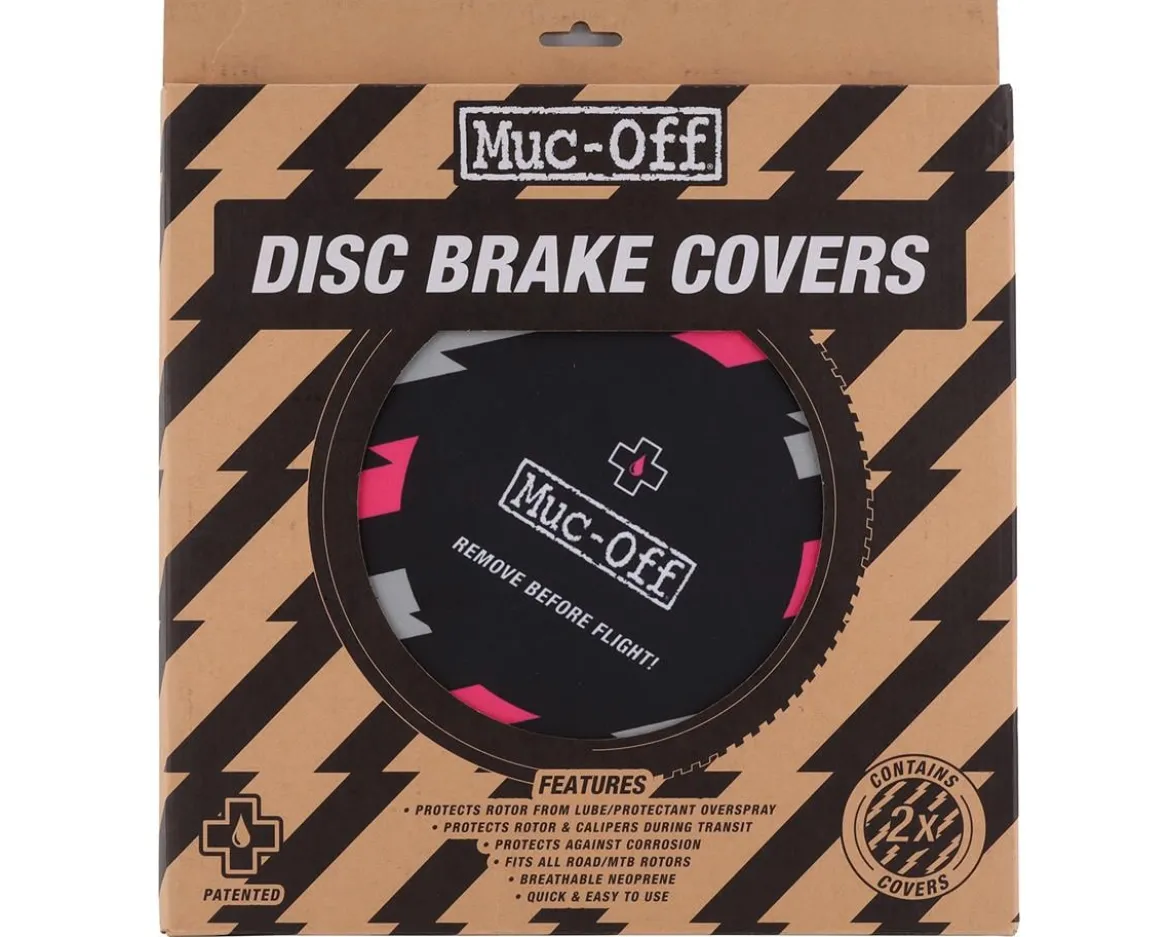 Muc-Off Disc Brake Covers (Black/Pink)