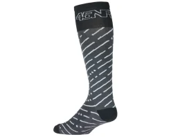 45NRTH Snow Band Midweight Knee High Wool Sock (Dark Grey/Dark Blue) (S)
