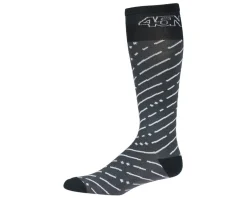 45NRTH Snow Band Midweight Knee High Wool Sock (Dark Grey/Dark Blue) (S)