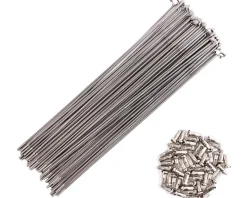 Odyssey HGS Racing 14/15g Spokes w/ Spoke Nipples (Silver) (Box of 40) (192mm)