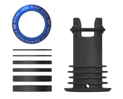 OneUp Components EDC Threaded Top Cap (Dark Blue) (1 1/8") (Alloy) (Includes Headset Spacers)