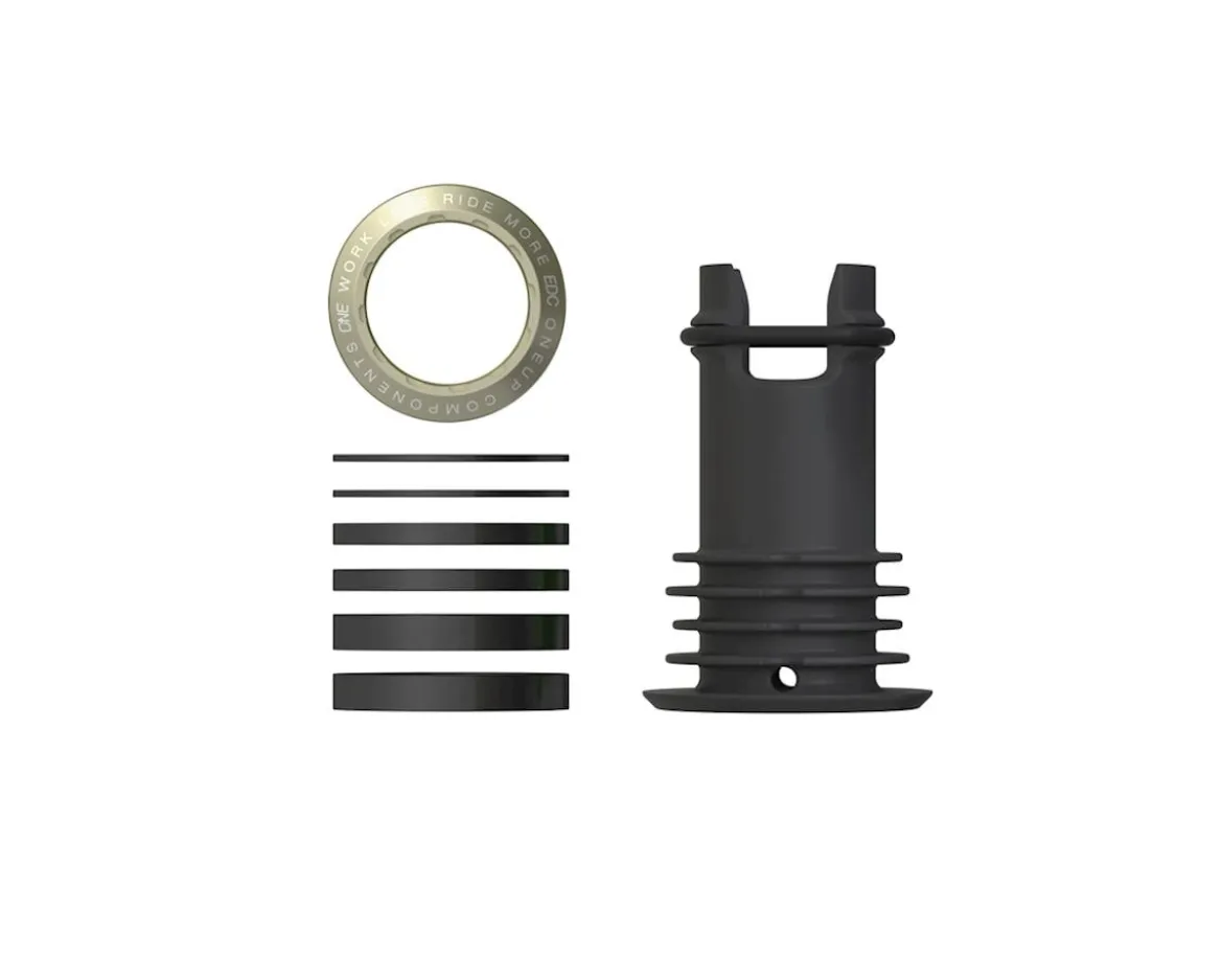 OneUp Components EDC Threaded Top Cap (Gold) (1 1/8") (Alloy) (Includes Headset Spacers)