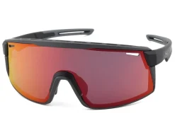 Optic Nerve Fixie Max Sunglasses (Matte Black/Aluminum) (Brown/Red Mirror Lens)