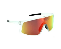 Optic Nerve Gravel Cat Sunglasses (Matte Crystal Frost) (Polarized Smoke Lens/Red Mirror)