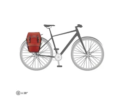 Ortlieb Bike-Packer Plus Panniers (Salsa/Dark Chili) (42L) (Pair)